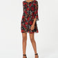 Connected Women's Bell Sleeve Mini Dress Red Size 8 Petite