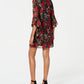 Connected Women's Bell Sleeve Mini Dress Red Size 8 Petite