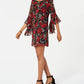 Connected Women's Bell Sleeve Mini Dress Red Size 8 Petite