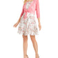 Connected Women's Chiffon Tiered Dress & Tie Front Shrug White Size 8