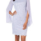 Connected Women's Flutter Sleeve Sequined Lace Dress Purple Size 10