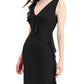 Connected Women's Cascade Ruffle Dress Black Size 16
