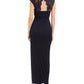 कनेक्टेड अपैरल महिलाओं के लिए लेस कॉलम गाउन नीला, साइज़ 8