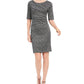 Connected Women's Starburst Sheath Dress Black Size 14 Petite