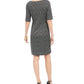Connected Women's Starburst Sheath Dress Black Size 14 Petite