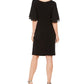 Connected Apparel Women's Flutter Sleeve Empire Waist Dress Black Size 14 Petite