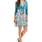 Connected Women's 2 Pc Floral Print Dress & Chiffon Jacket White Size 8