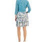 Connected Women's 2 Pc Floral Print Dress & Chiffon Jacket White Size 8