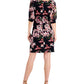 Connected Women's Floral Print Puff Sleeve Dress Pink Size 6