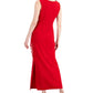Connected Women's Cascade Ruffle Dress Red Size 6