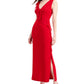 Connected Women's Cascade Ruffle Dress Red Size 6