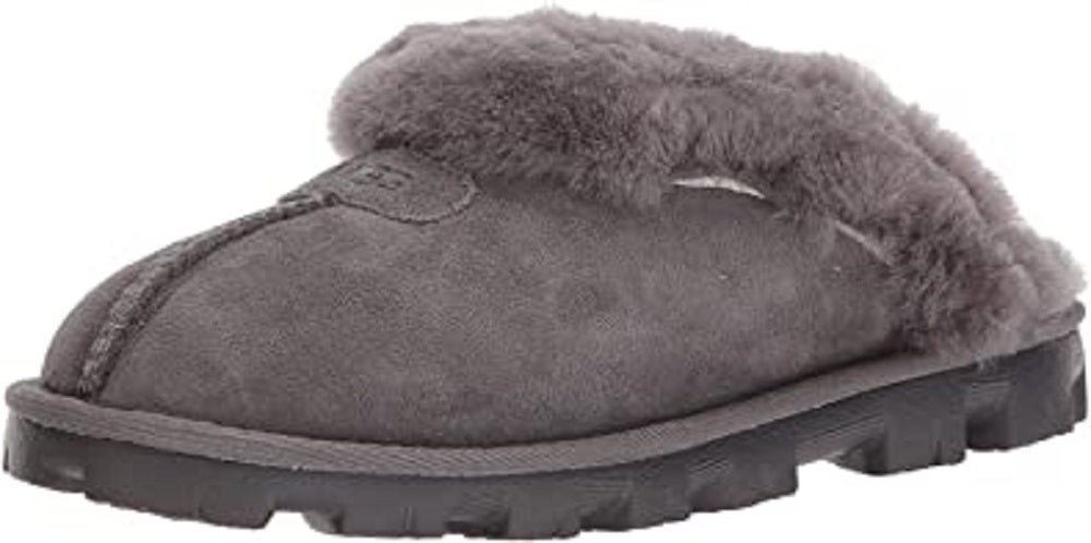 UGG महिलाओं की शीयरलिंग लाइन्ड स्लिपर ग्रे साइज 7