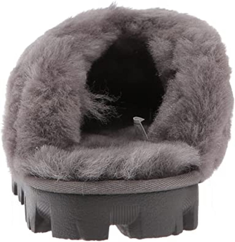 UGG महिलाओं की शीयरलिंग लाइन्ड स्लिपर ग्रे साइज 7