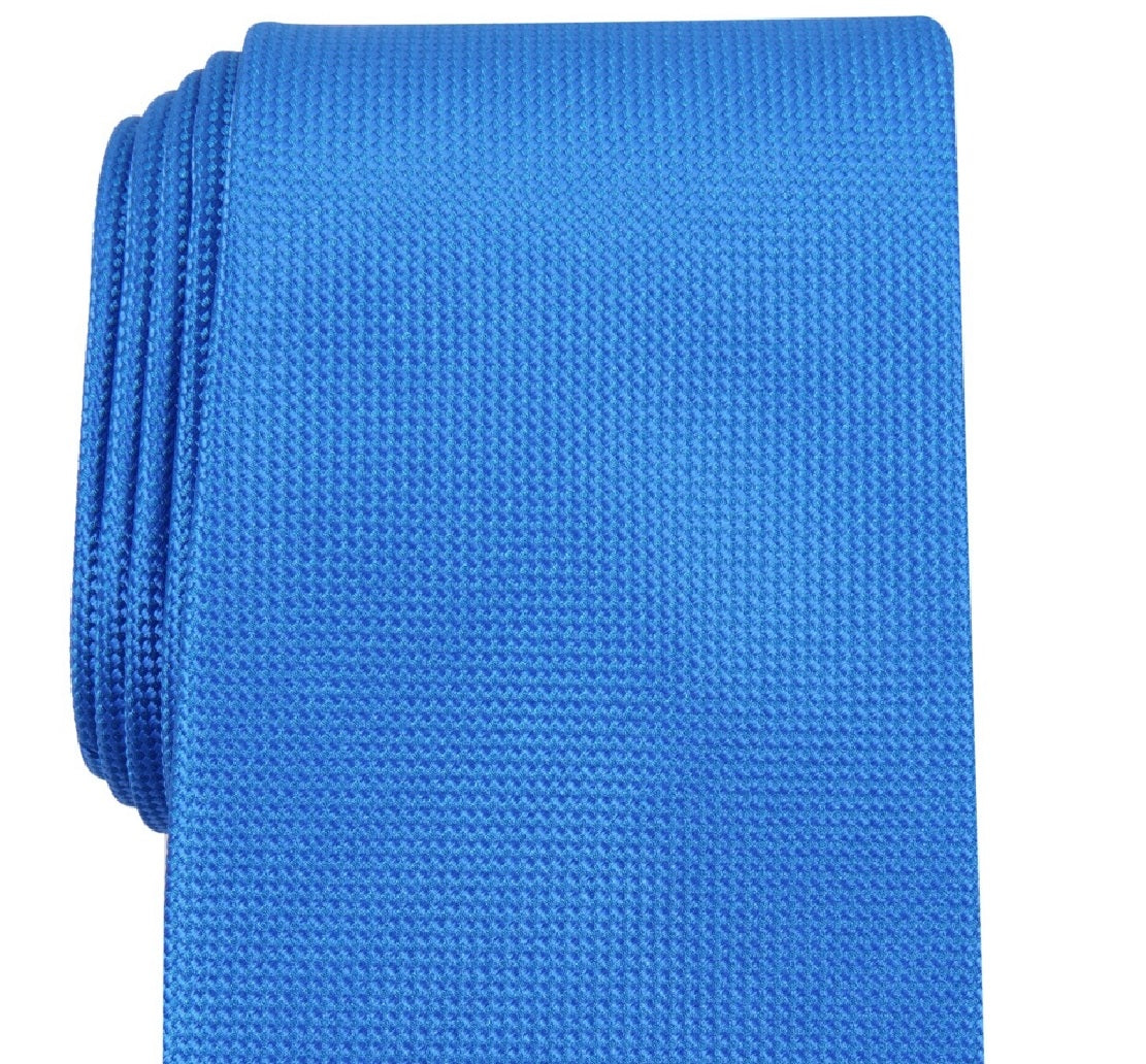 Perry Ellis Men's Oxford Solid Tie Blue Size Regular