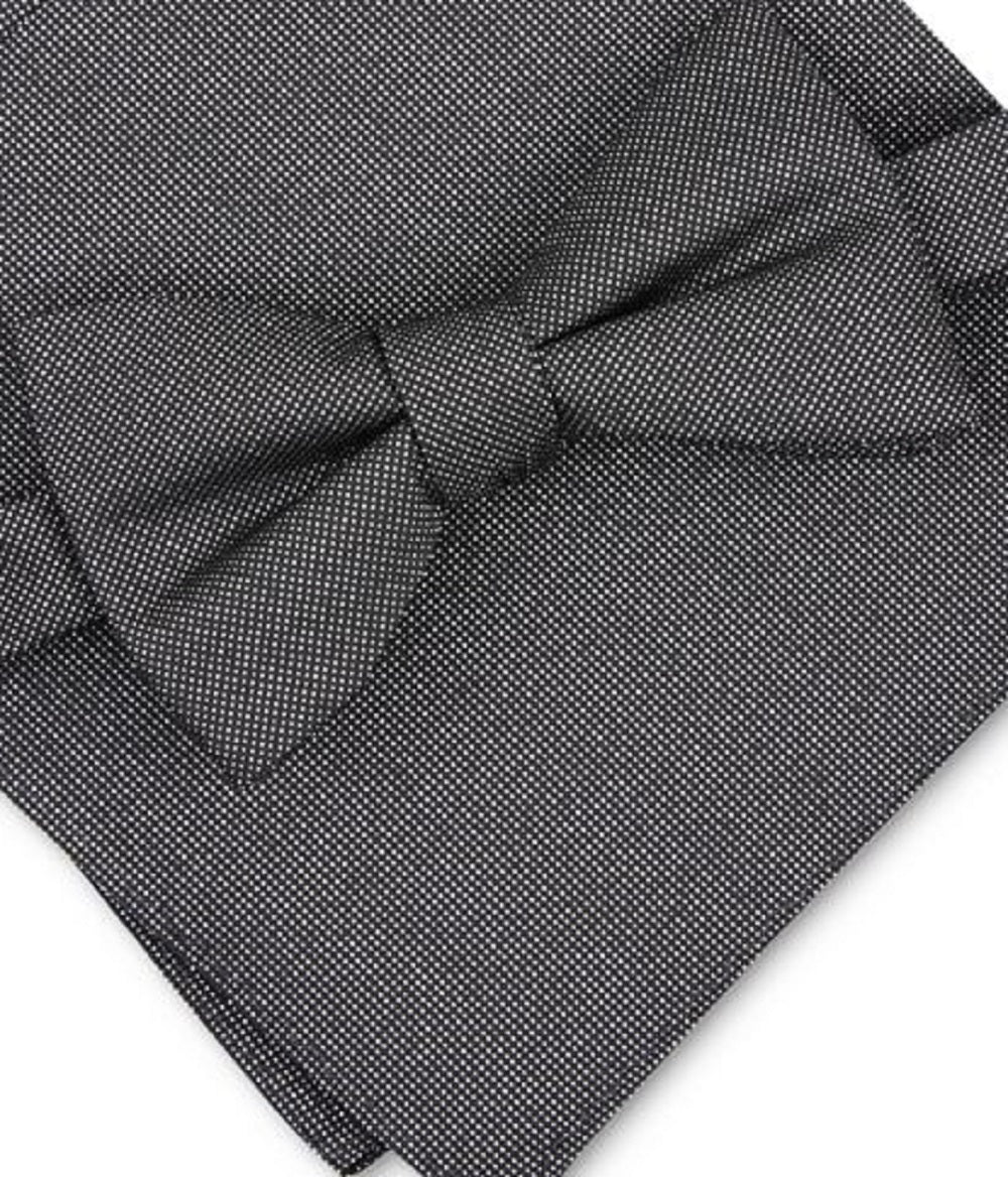 Alfani Men's Solid Texture Pocket Square And Bowtie Grey Size Regular