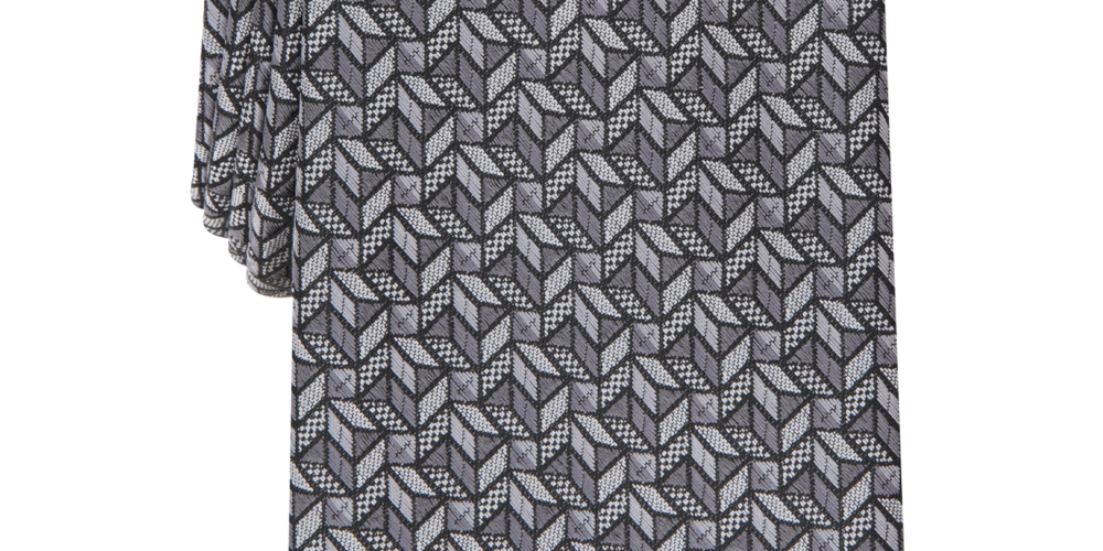 Alfani Men's Coen Geo Tie Gray Size Regular