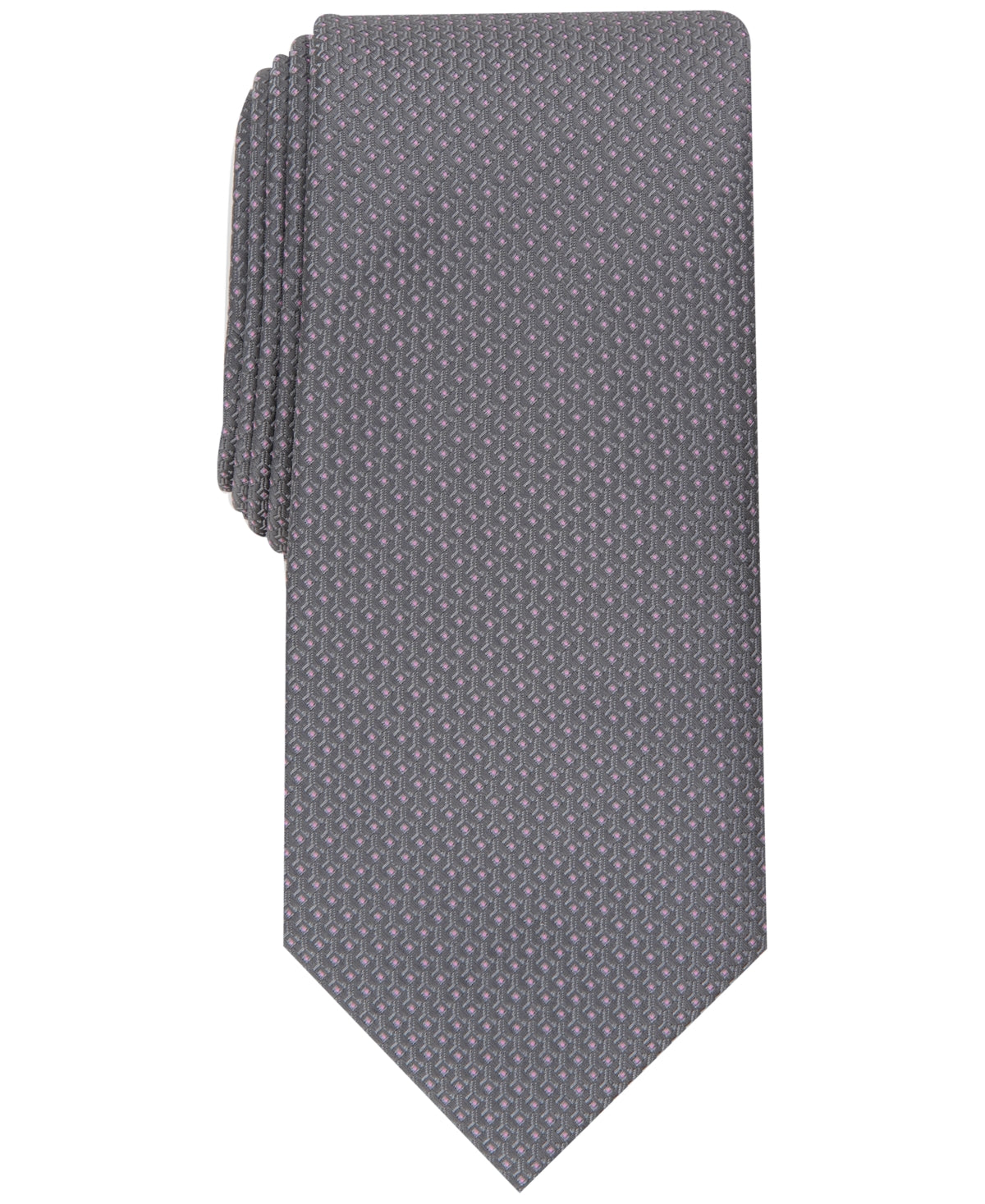 Perry Ellis Men's Archer Mini Geo Tie Gray Size One Size