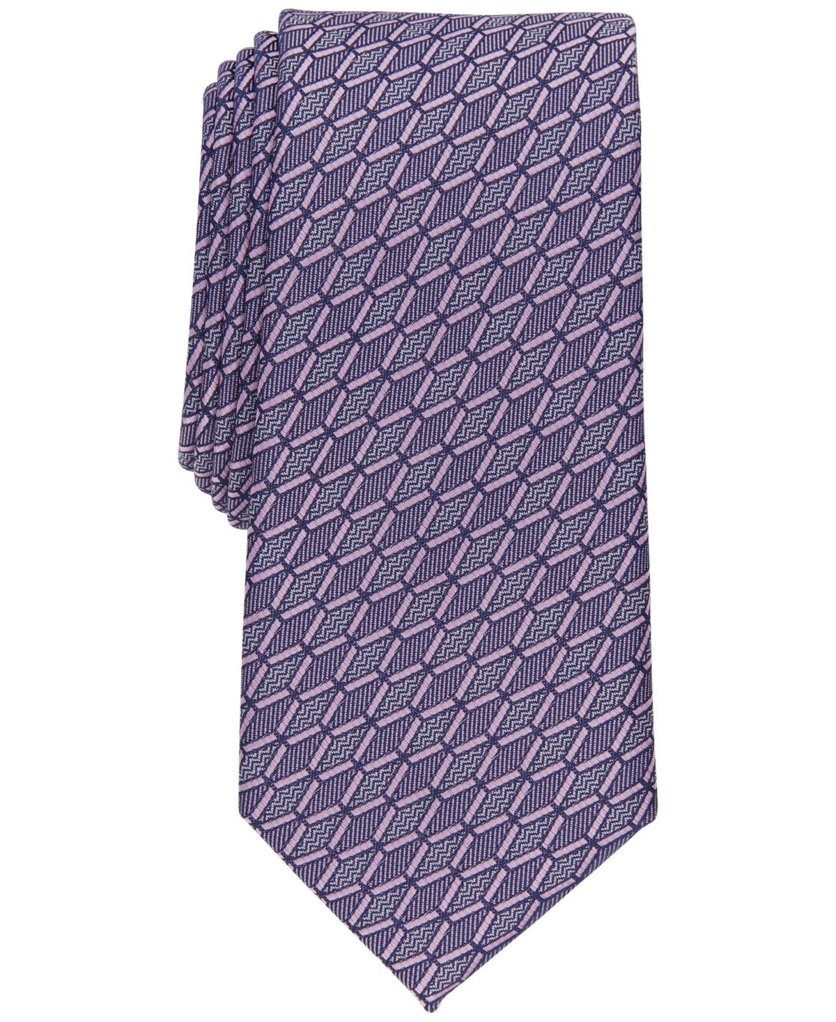 Alfani Men's Harper Geo Print Tie Purple Size Regular