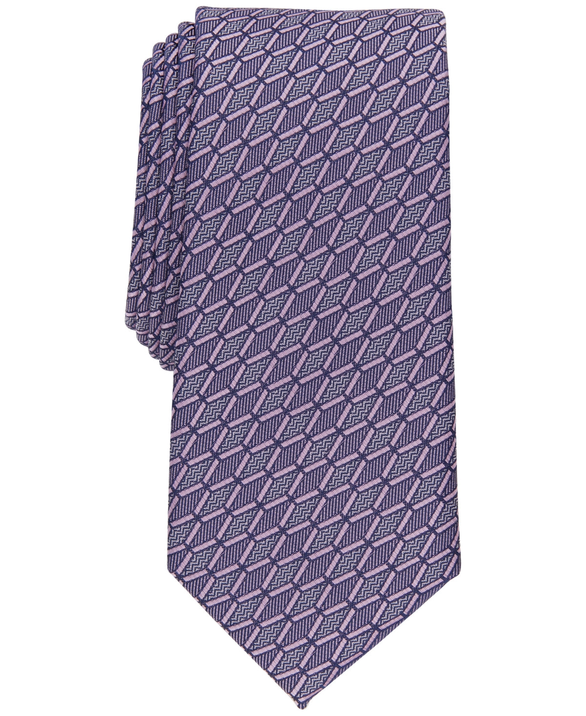 Alfani Men's Harper Geo Print Tie Purple Size Regular