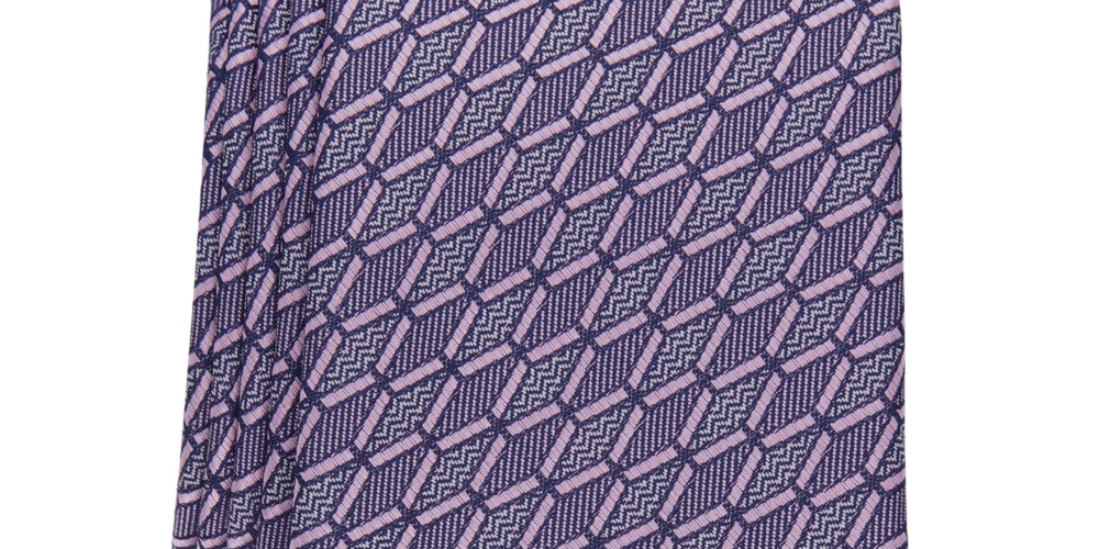 Alfani Men's Harper Geo Print Tie Purple Size Regular