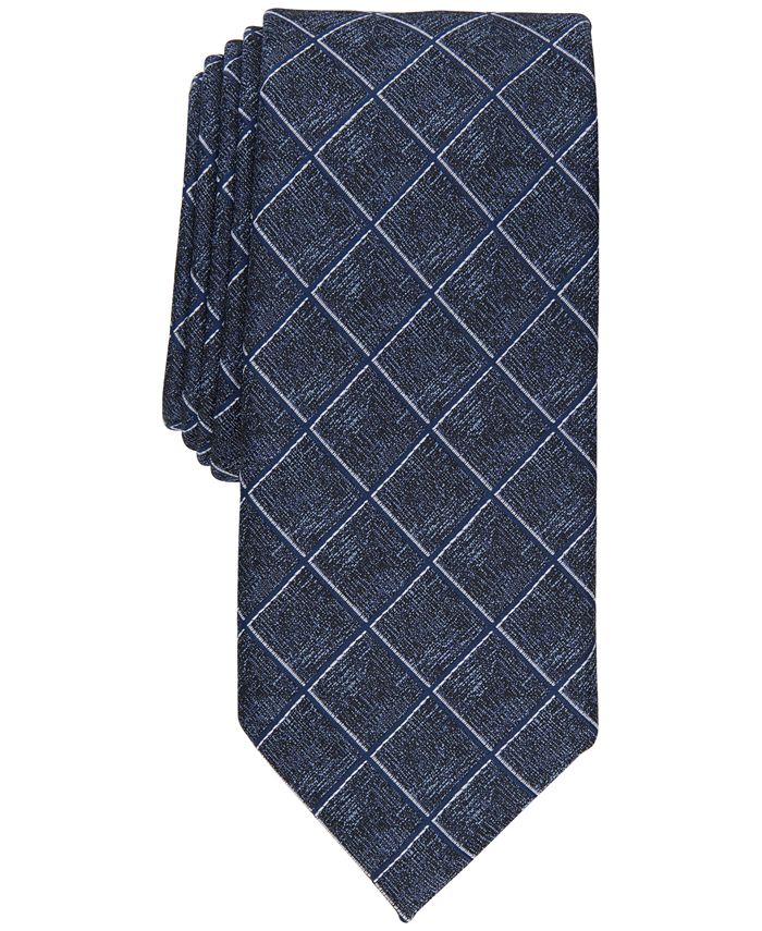 Alfani Men's Wendell Grid Tie Blue Size Regular