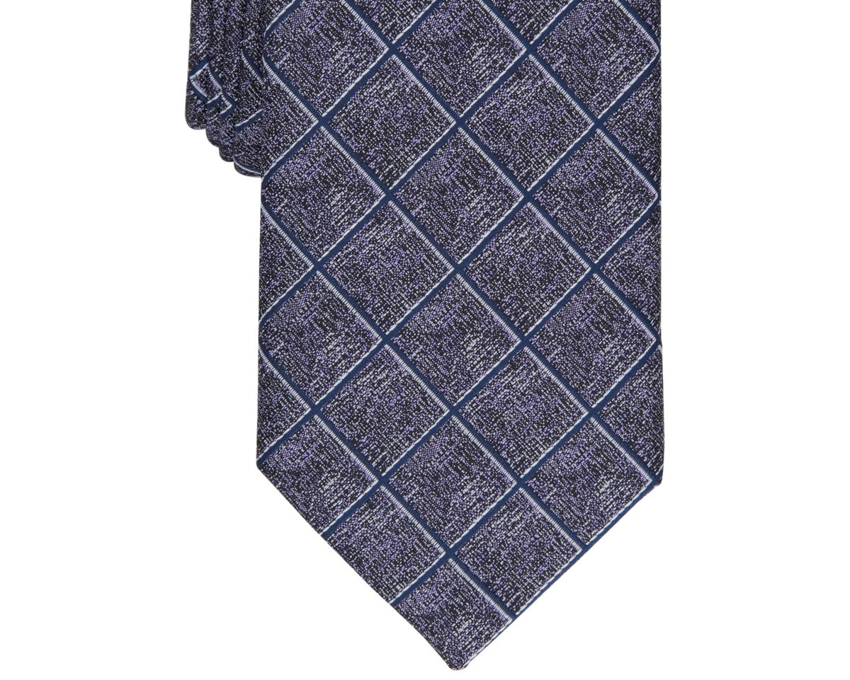Alfani Men's Wendell Grid Tie Purple Size Regular