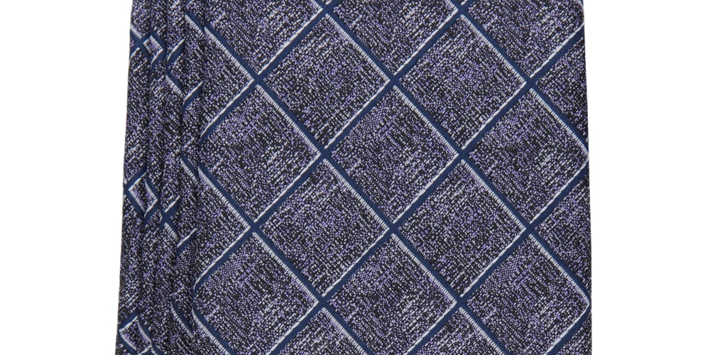 Alfani Men's Wendell Grid Tie Purple Size Regular