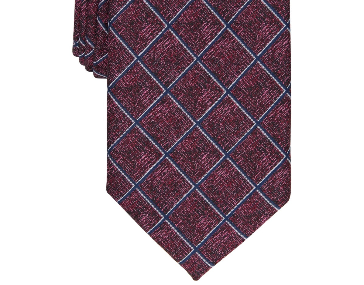 Alfani Men's Wendell Grid Tie Red Size Regular