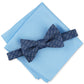 Alfani Men's 2Pc Bow Tie & Pocket Square Set Blue Size Regular