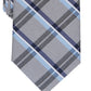 Perry Ellis Men's Caplan Plaid Tie Gray Size Regular