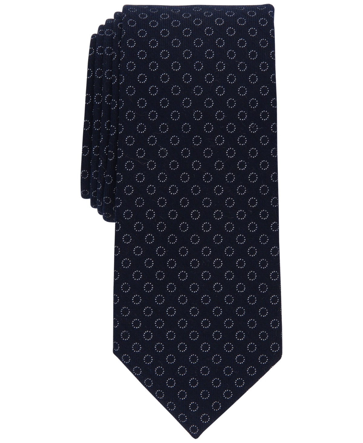 Alfani Men's Slim Dotted Circle Tie Blue Size Regular