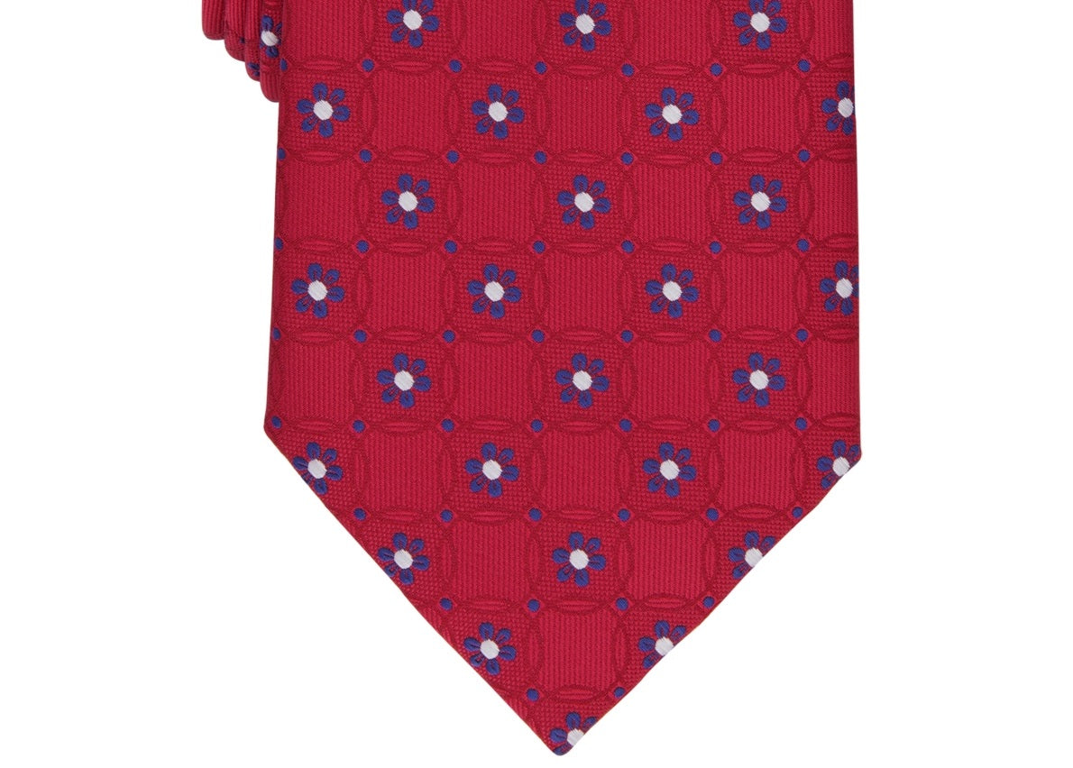 Club Room Men's Classic Floral Medallion Tie Red Size Regular