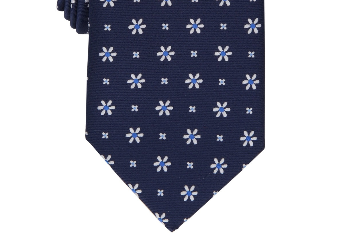 Club Room Men's Classic Floral Neat Tie Blue Size Regular