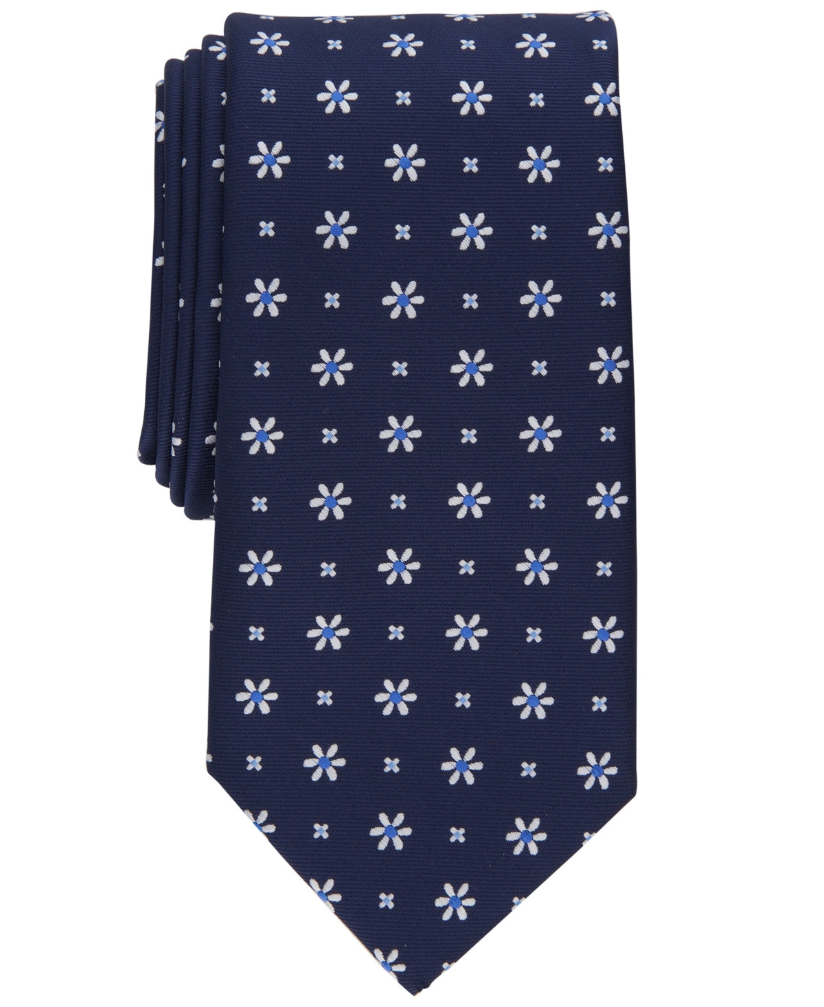 Club Room Men's Classic Floral Neat Tie Blue Size Regular