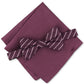 Alfani Men's Laurel Stripe Bow Tie & Pocket Square Set Purple Size Regular