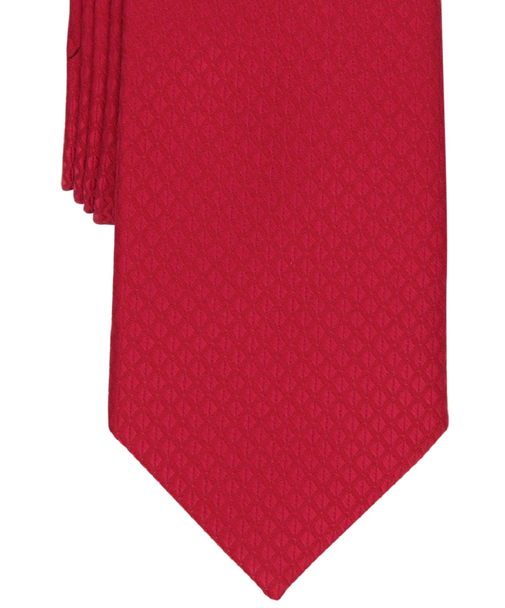 Perry Ellis Men's Boland Classic Geo Print Tie Red Size Regular