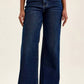 Judy Blue - High Waist Retro Wide Jeans With Adjustable Tabs Raw Hem