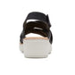 Clarks Women's Collection Jillian Spring Wedge Sandals Black Size 10 M