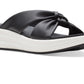 Clarks Women's Cloudsteppers Drift Ave Slip On Wedge Sandals Black Size 7.5 W