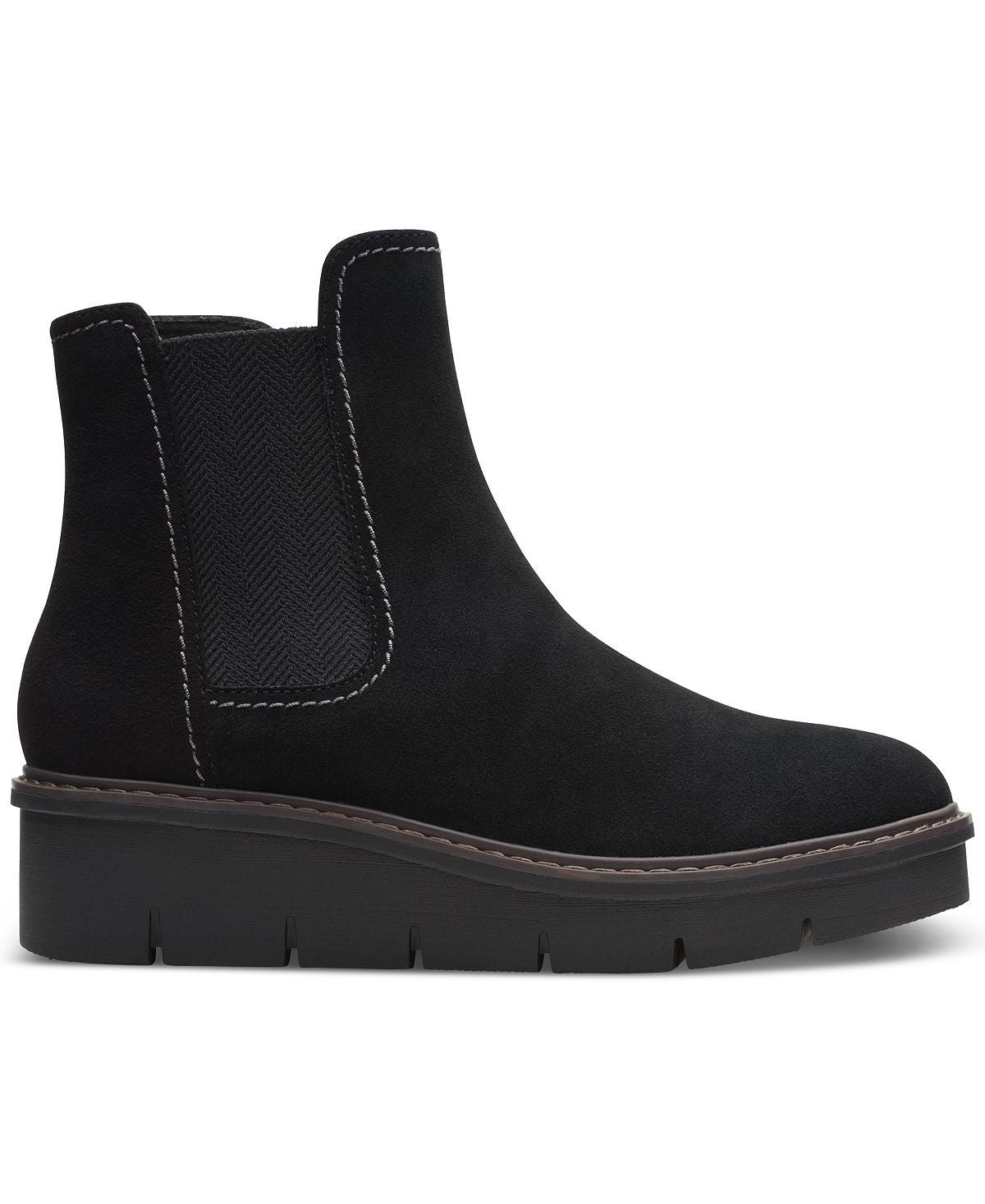Clarks Women's Airabell Move Pull-on Chelsea Booties Black Size 11W