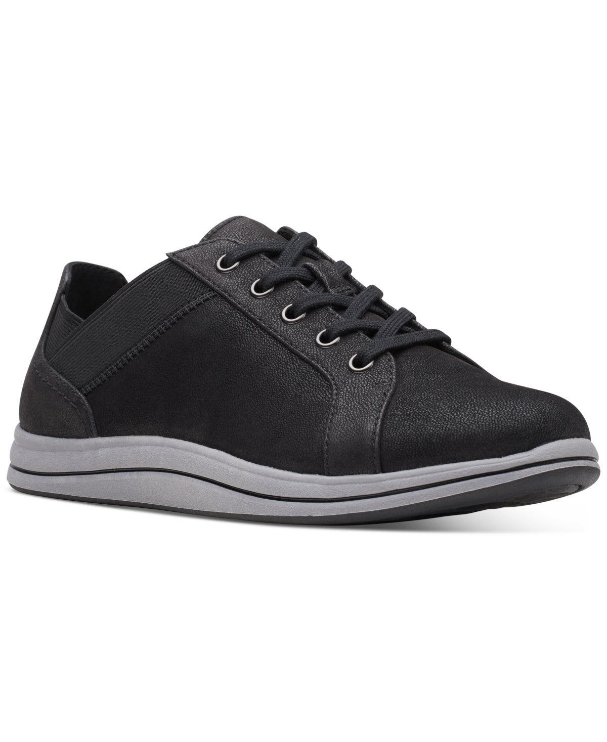 Clarks Women's Cloudsteppers Breeze Sky Lace Up Sneakers Black Size 8.5 M