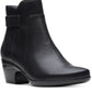 Clarks Women's Emily Holly Booties Black Size 7.5 M