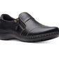 Clarks Women's Cora Harbor Zip Flats Shoes Black Size 7.5 M
