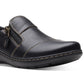 Clarks Women's Cora Harbor Zip Flats Shoes Black Size 7.5 M