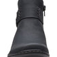 Clarks Women's Cora Rae Button Strap Ankle Booties Black Size 11 M