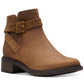 Clarks Women's Maye Strap Booties Brown Size 7 M