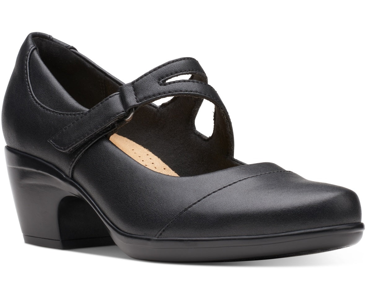 Clarks Women's Emily Clover Mary Jane Pumps Black Size 7.5 M