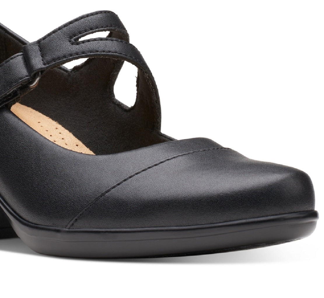 Clarks Women's Emily Clover Mary Jane Pumps Black Size 7.5 M