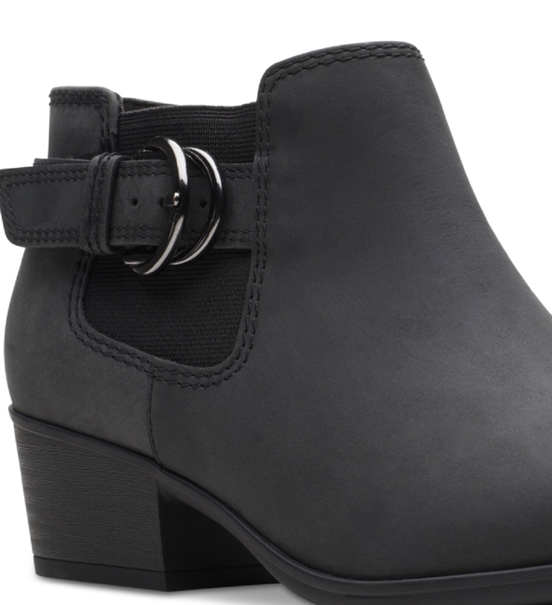 Clarks Women's Adreena Field Booties Shoes Black Size 7.5 M