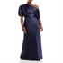 amsale-womens-navy-one-shoulder-satin-gown-size-14